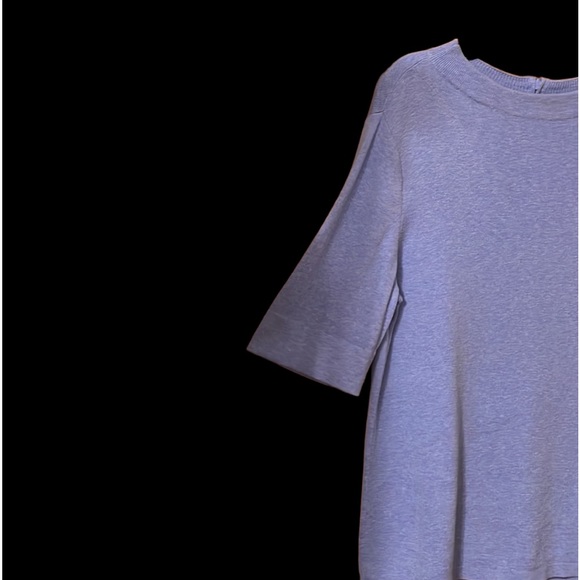 Talbots Cotton Blend Violet Round Neck Elbow Length Sleeves Sweater Top Size L - Picture 5 of 12